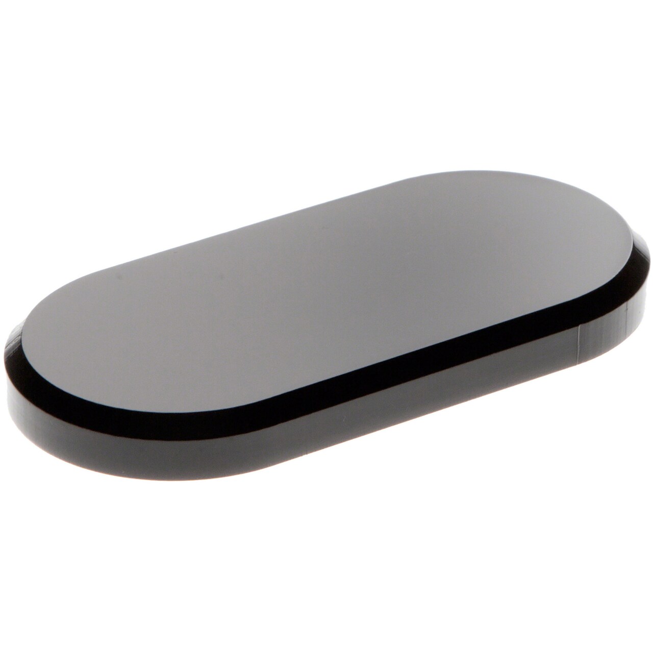 Plymor Black Acrylic Oval Beveled Display Base, 5" W x 2.5" D x 0.5" H